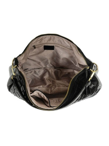 Kali Woven Slouchy Hobo Bag - L8146-00  -  Women's  BLACK 