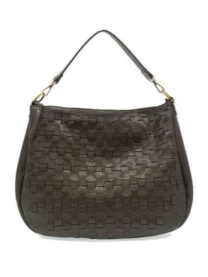 Kali Woven Slouchy Hobo Bag - L8146-98  -  Women's  CHARCOAL 