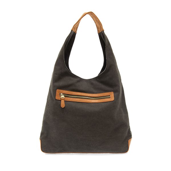 April Canvas Hobo Bag  - L8171-00  -  Women  BLACK 