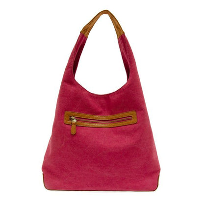 April Canvas Hobo Bag  - L8171-12  -  Women  MAGENTA 