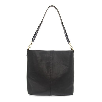 Tessa Convertible Hobo Bag with Link Strap - L8180-00  -  Women  BLACK 