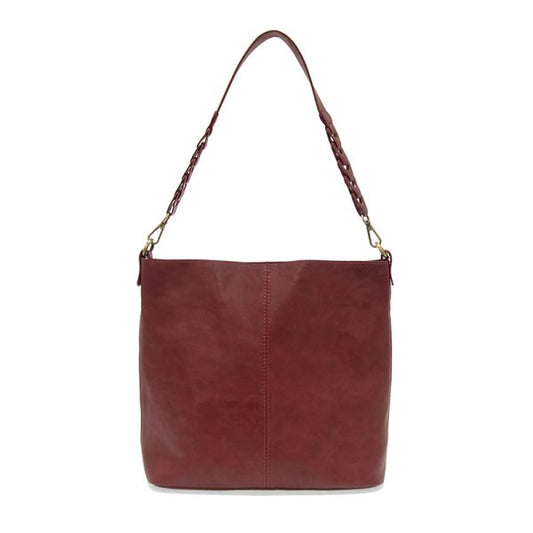 Tessa Convertible Hobo Bag with Link Strap - L8180-53  -  Women  BURGUNDY 