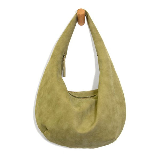 Bianca Soft Crescent Shoulder Bag  - L8204-03  -  Women  Sage 