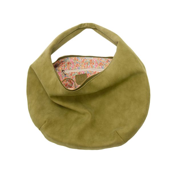 Bianca Soft Crescent Shoulder Bag  - L8204-03  -  Women  Sage 