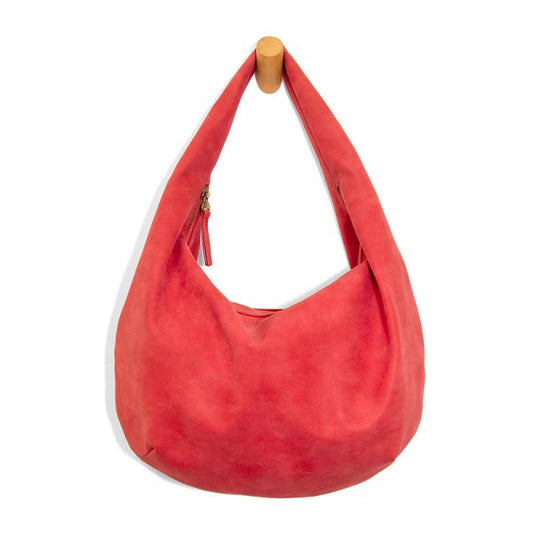 Bianca Soft Crescent Shoulder Bag  - L8204-05  -  Women  RED 