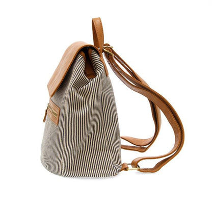 Wren Pinstripe Carmen Canvas Backpack  - L8211-04  -  Women  DEMIM 