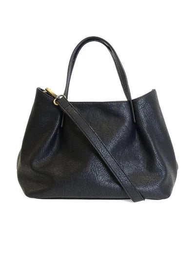 Joy Susan- Crossbody Black Niki Pleated Satchel Women's L8361-00