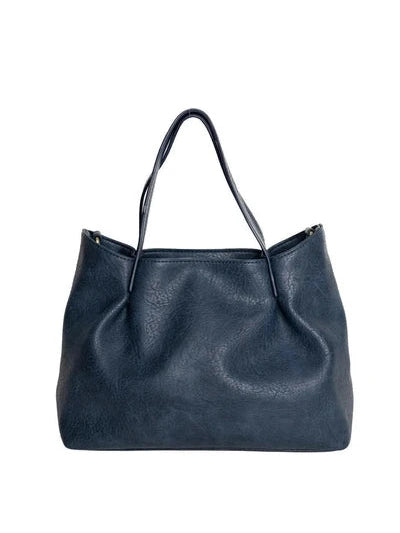 Joy Susan- Crossbody Navy Niki Pleated Satchel Women's L8361-07