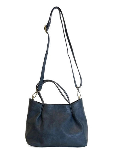 Joy Susan- Crossbody Navy Niki Pleated Satchel Women's L8361-07