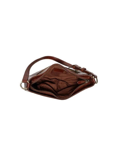 Crossbody Pecan Erin Faux Croc Women's L8365-02
