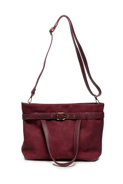 Crossbody Bordeaux Geneva Medium Sueded Tote Women's L8371-53