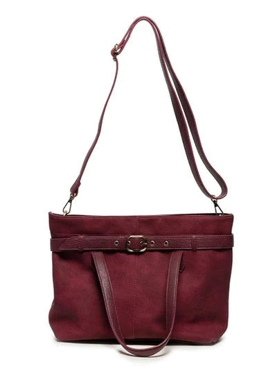 Crossbody Bordeaux Geneva Medium Sueded Tote Women's L8371-53