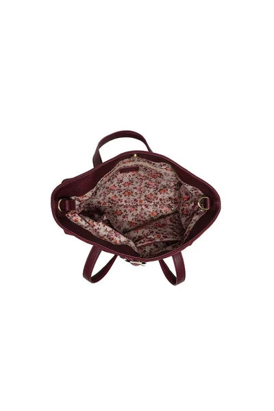 Crossbody Bordeaux Geneva Medium Sueded Tote Women's L8371-53