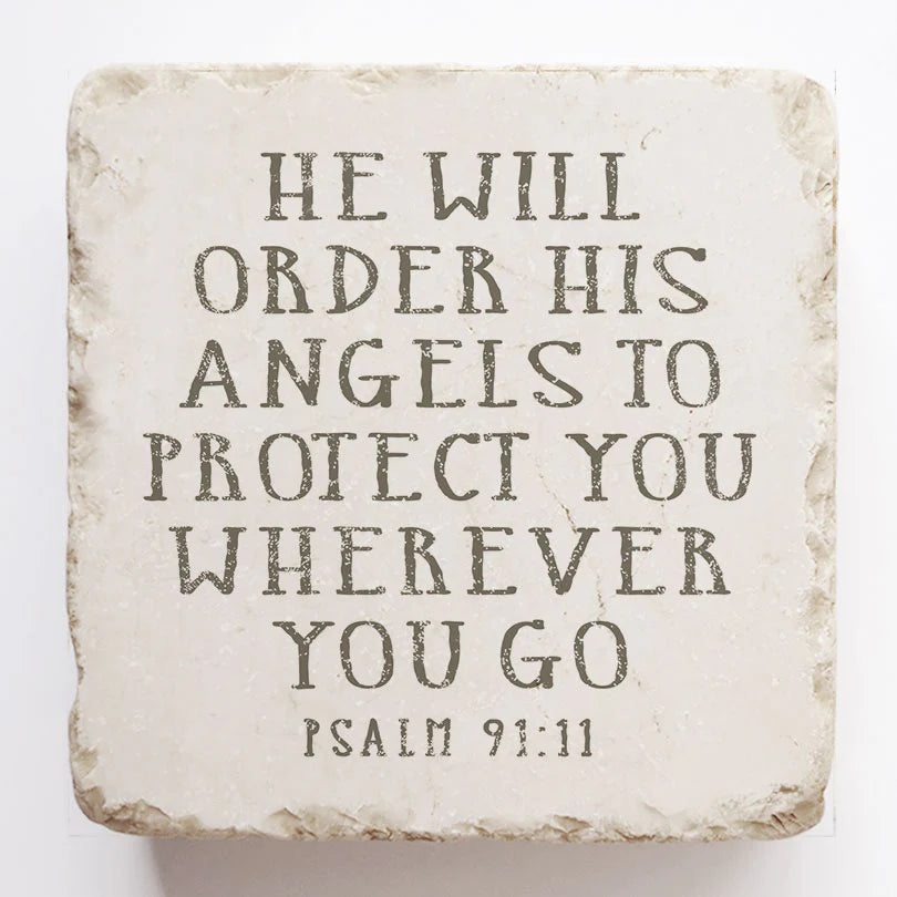 Picture Scripture Stone 2x2x1"Christian Quotes Multiple Styles 