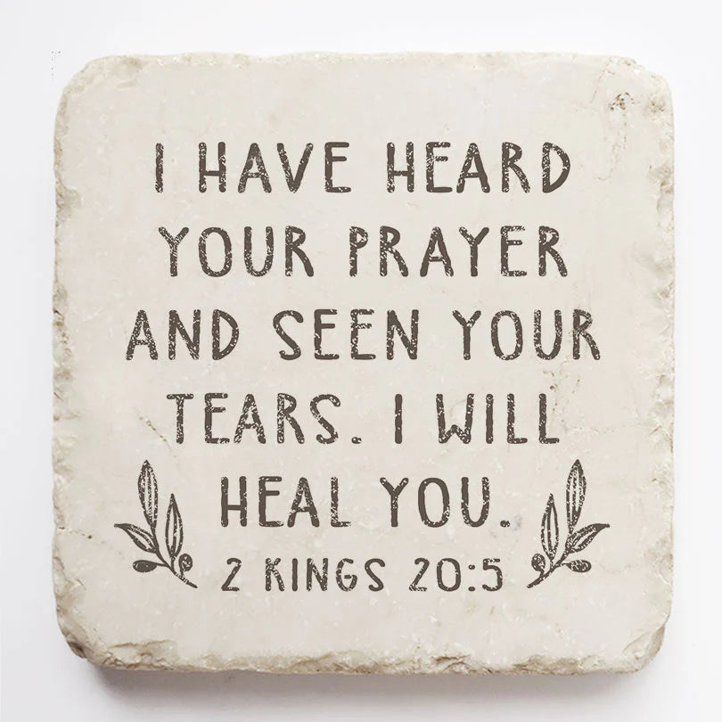 Picture Scripture Stone 2x2x1"Christian Quotes Multiple Styles 