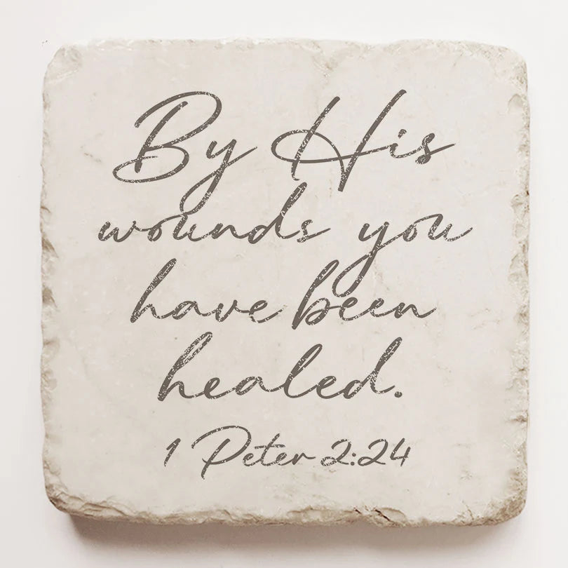 Picture Scripture Stone 2x2x1"Christian Quotes Multiple Styles 