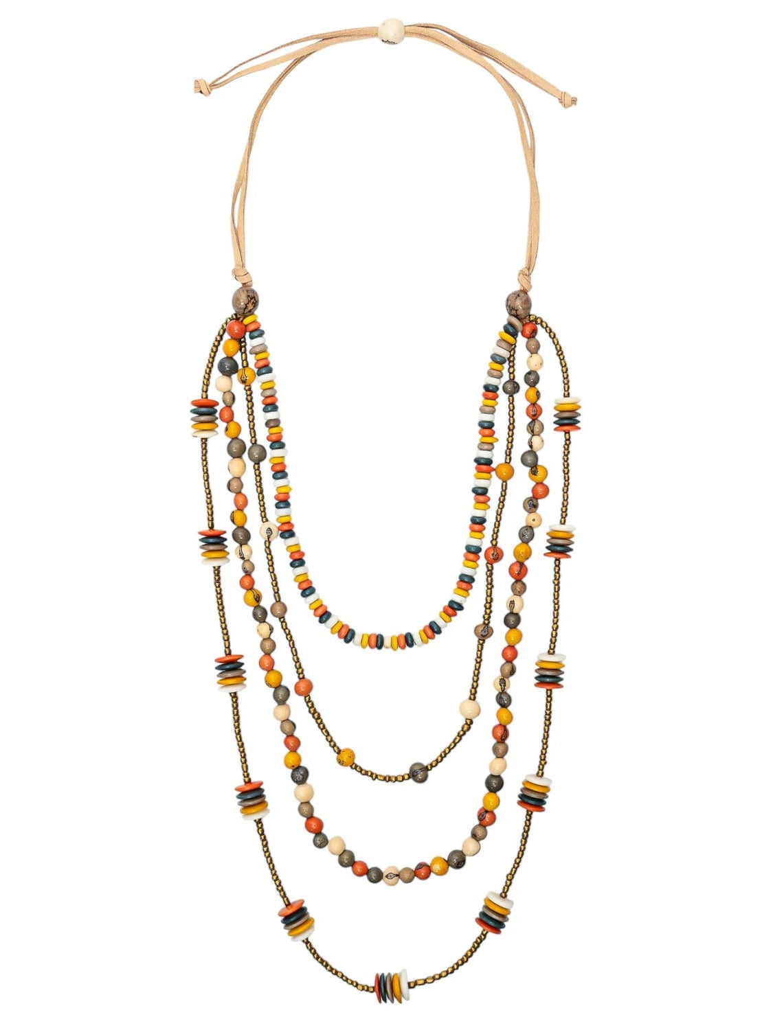 Necklace Havana Lc3053-Na Orange Combo