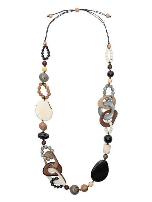  Necklace Lc3061-Onc White/Black/Beige/Grey