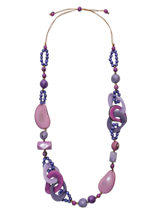 Necklace Lc3061-Pr Combo Blue/Purple/Pink