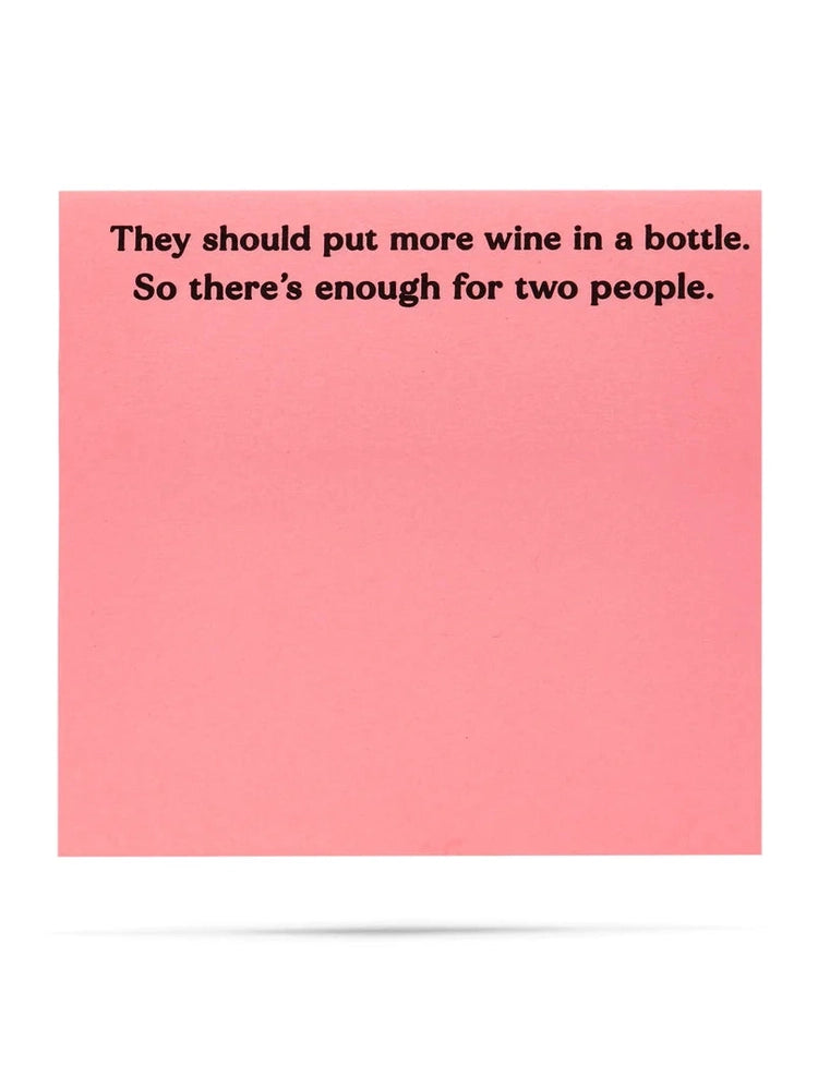 Sticky Notes More Wine 3x3" In002