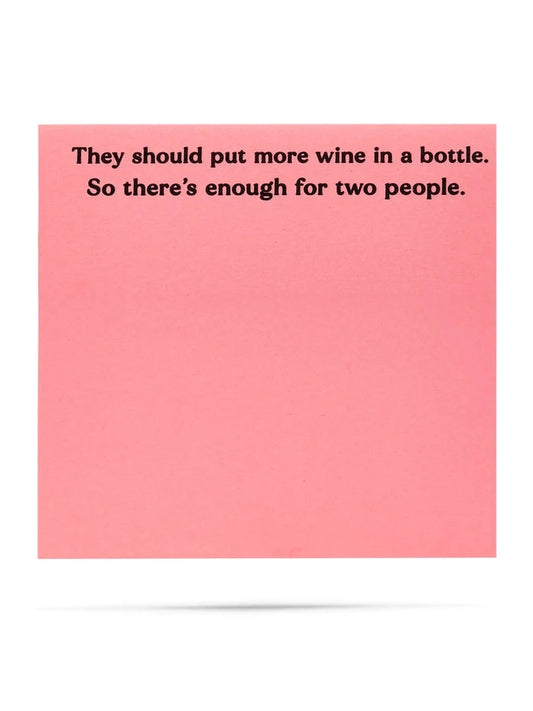 Sticky Notes More Wine 3x3" In002