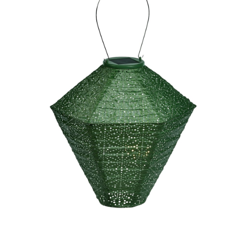 Garden Lantern - Diamond - Light Green - 28cm 