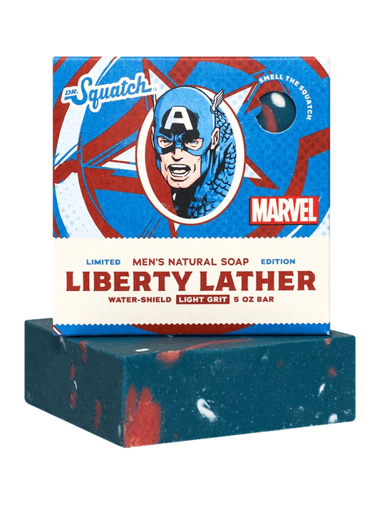 Soap Bar  Captain America Liberty Lather  Light Grit 5oz Bar-Lib-01 
