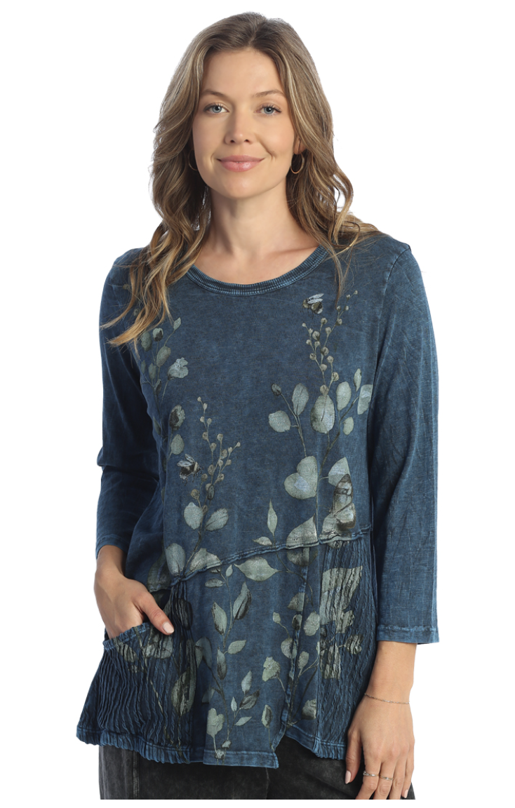 Jess & Jane M101-1831 Women's Sapphire Kelly Tunic with Pockets 