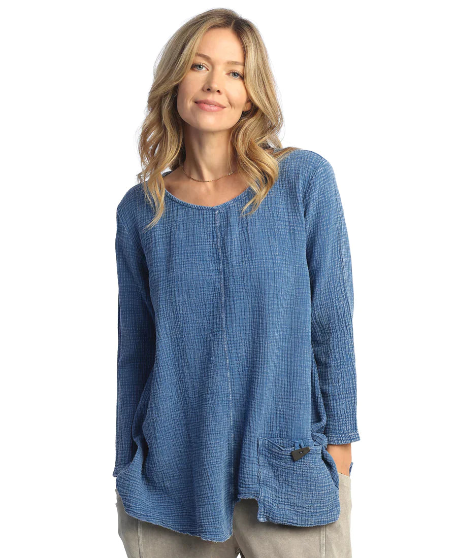 Jess & Jane M108 INDIGO -  Womens top 