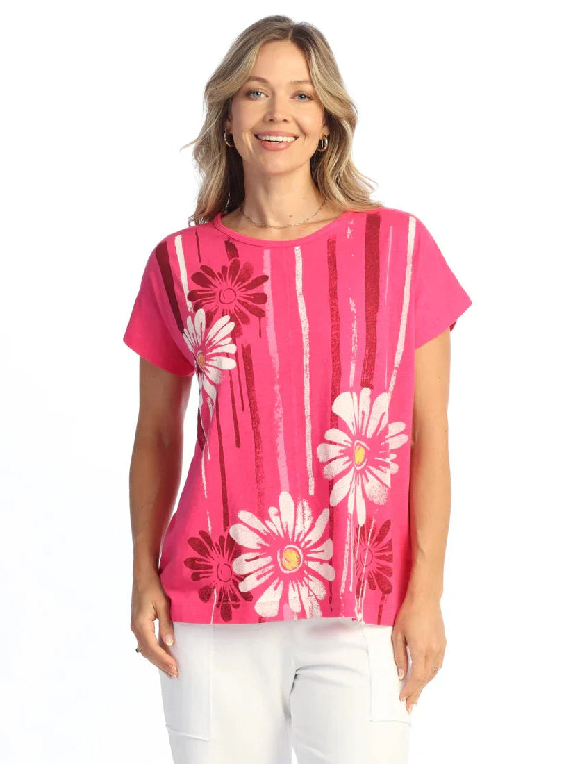 M137-2211 Groovy Fusa Short Sleeve&nbsp; Round Neck Women's Top
