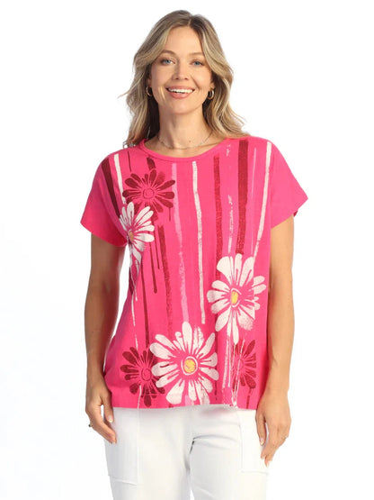 M137-2211 Groovy Fusa Short Sleeve&nbsp; Round Neck Women's Top