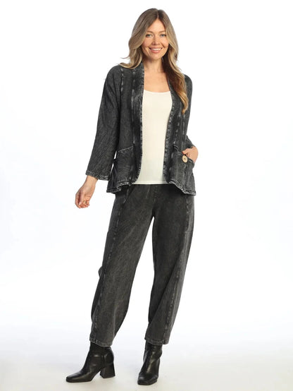 M144 Black Cardigan 2 Pocket Fleece Cotton Women's&nbsp;
