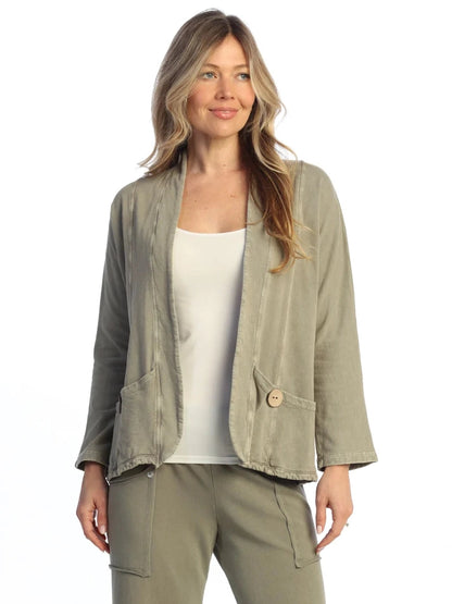 &nbsp; M144 Stone Cardigan 2 Pocket Fleece Cotton Women's&nbsp;