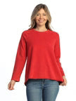 &nbsp; M148 Scarlet Red Long Sleeve Pullover Cotton Women's&nbsp;