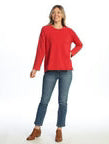 &nbsp; M148 Scarlet Red Long Sleeve Pullover Cotton Women's&nbsp;