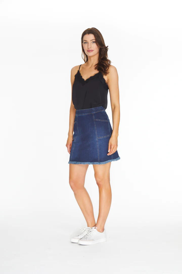 Skort- Blue Denim-Womens-M22703wm 