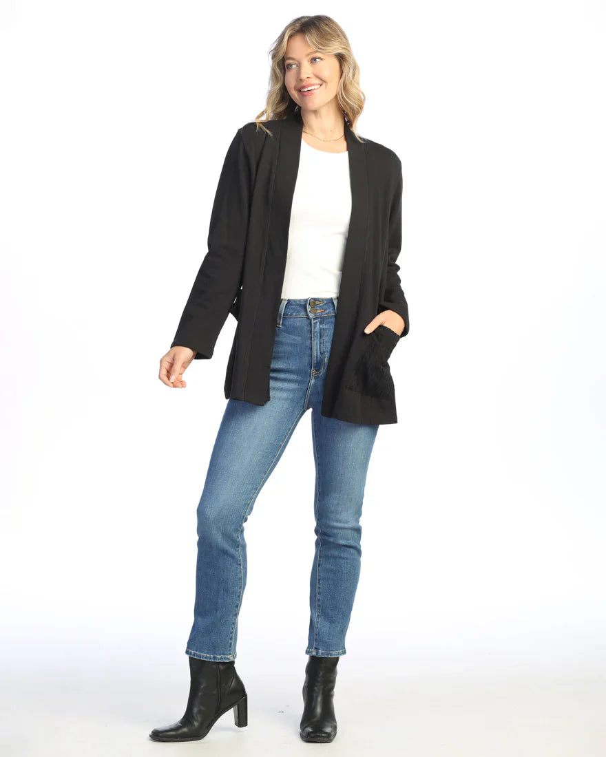 Jess & Jane M90-Jet Black Kimano Jacket 