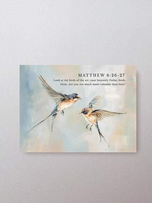 Picture Magnet Matthew 6:26 Look At The Birds 3x4" Mgt2005
