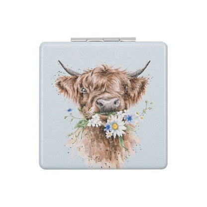 Compact Mirror Mr017 Highland Cow