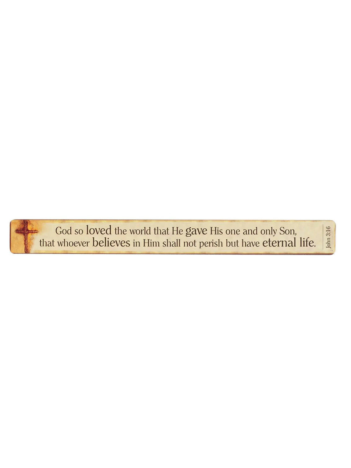Magnetic Strip God So Loved The World John 3:16&nbsp; 7.5" x 0.8"Ms082