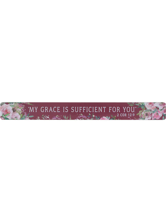  Magnetic Strip Grace Is Sufficient 2Cor 12:9&nbsp; 7.5" x 0.8"Ms149