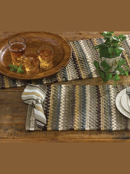 Park Designs- Placemats&nbsp;Woven Mineral Stripe Chindi 647-01