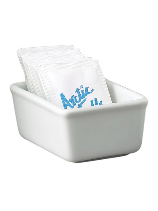 Sugar Packet Holder Porcelain 2x3x1.5"Nt1012 