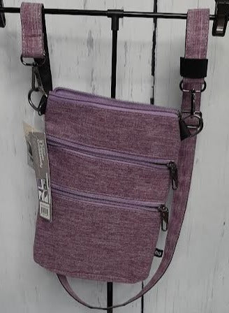 Crossbody Bag - Lilac - 3 Zipper Anti Theft Nupouch 