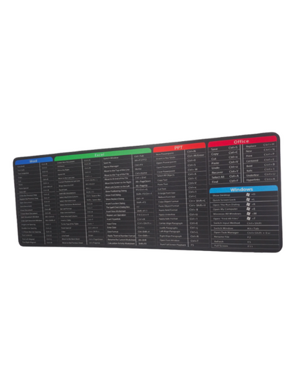 Mouse Pad Computer Office Power Point Excel Word Outlook Command Prompt Shortcut Keys