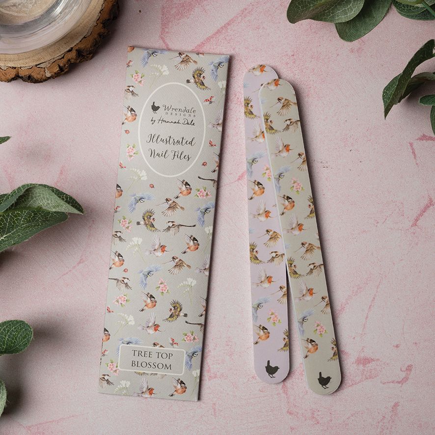 Nail File Set - NAIL005 - Tree Top Blossom - Birds 