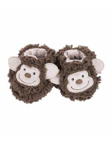 Slippers Brown Monkey Baby Non Skid Soles Sherpa  1350 
