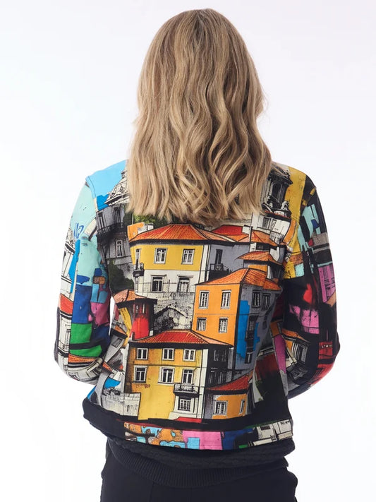 Jacket&nbsp; Porto Colour Button Front Long Sleeve 23145