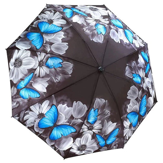 Umbrella - Folding -Blue Morpho-33067sc 