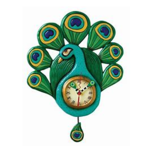 Wall Clock - Pretty Peacock 